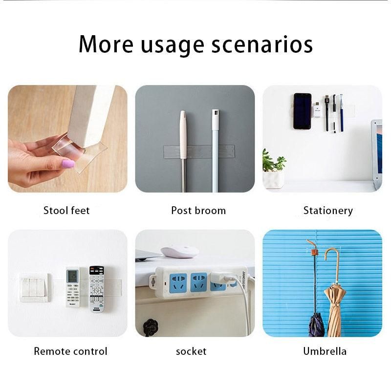 ikkubans Double Sided Tape roll Heavy Duty Transparent 3 Meter (120 inch) | Multi-Functional Nano Gel Grip Tape (Manual)  (transperant)